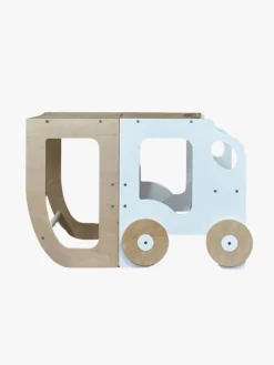 Børnemøbler|FamilySCL Family-scl Bil Læringstårn, Hvid/Natur