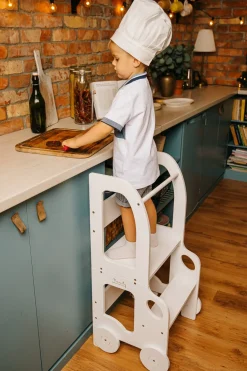 Børnemøbler|FamilySCL Family-scl Bil Læringstårn, Hvid