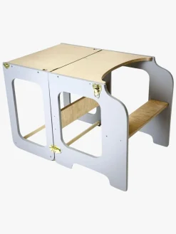 Børn FamilySCL Børnemøbler-Family-scl 4-i-1 Læringstårn, Grå