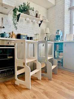 Børnemøbler|FamilySCL Family-scl 4-i-1 Læringstårn, Træ