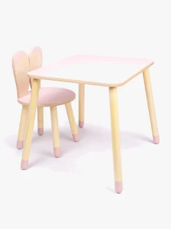 Børnemøbler|FamilySCL Family-SCL Kanin Bord & Stol Sæt, Pink