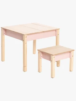 Børnemøbler|FamilySCL Family-scl Smart Opbevaring Bord med Stol, Pink