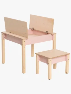 Børnemøbler|FamilySCL Family-scl Smart Opbevaring Bord med Stol, Pink