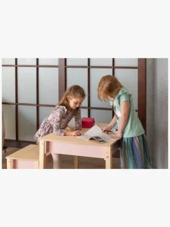 Børnemøbler|FamilySCL Family-scl Smart Opbevaring Bord med Stol, Pink