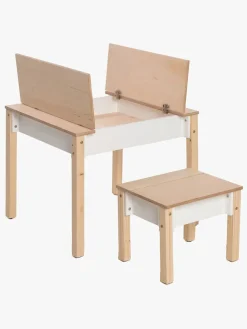 Børnemøbler|FamilySCL Family-scl Smart Opbevaring Bord med Stol, Hvid