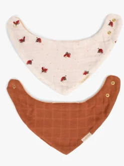 Spisetid|FILIBABBA Bandana Savlemække 2-pak, Lucky/Amber Brown Lyserød/Brun