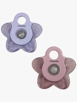 Babylegetøj|FILIBABBA Bidering Cooling Star 2-Pak, Rose Mix Lyserød