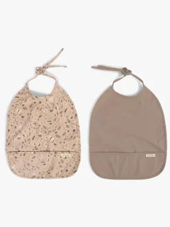 FILIBABBA Spisetid-Hagesmæk 2-pak, Little Wonders/Warm Grey