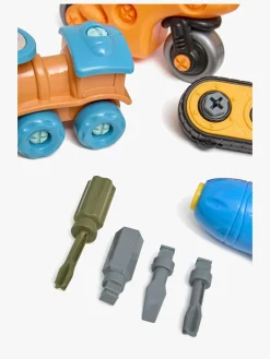 Babylegetøj|Fippla Lær & Opdag Kasse Transportmiddel med Skruetrækker Flerfarvet