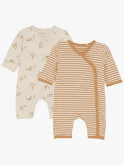 Børn Fixoni Præmatur-Præmatur Pyjamasser 2-pak Str. 44, Brun