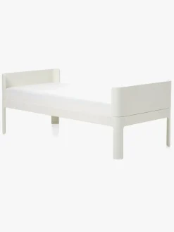 Børnesenge & Tilbehør|Flexa Juniorseng Afrundet Sengegavl, Cremehvid