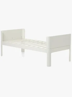 Børnesenge & Tilbehør|Flexa Juniorseng Afrundet Sengegavl, Cremehvid