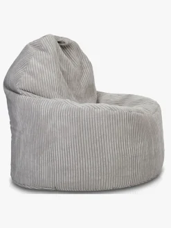 Børnemøbler|Furini Yoko Sækkestol Velour, Lysegrå