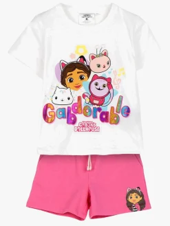 Nattøj|GabbysDollhouse Gabby's Dollhouse Pyjamas, Hvid/Lyserød