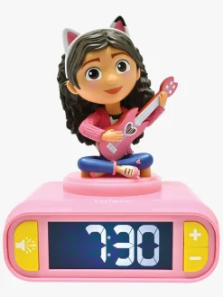 Børn GabbysDollhouse Interiør-Gabby's Dollhouse Vækkeur med Natlampe 3D Design & Lydeffekter