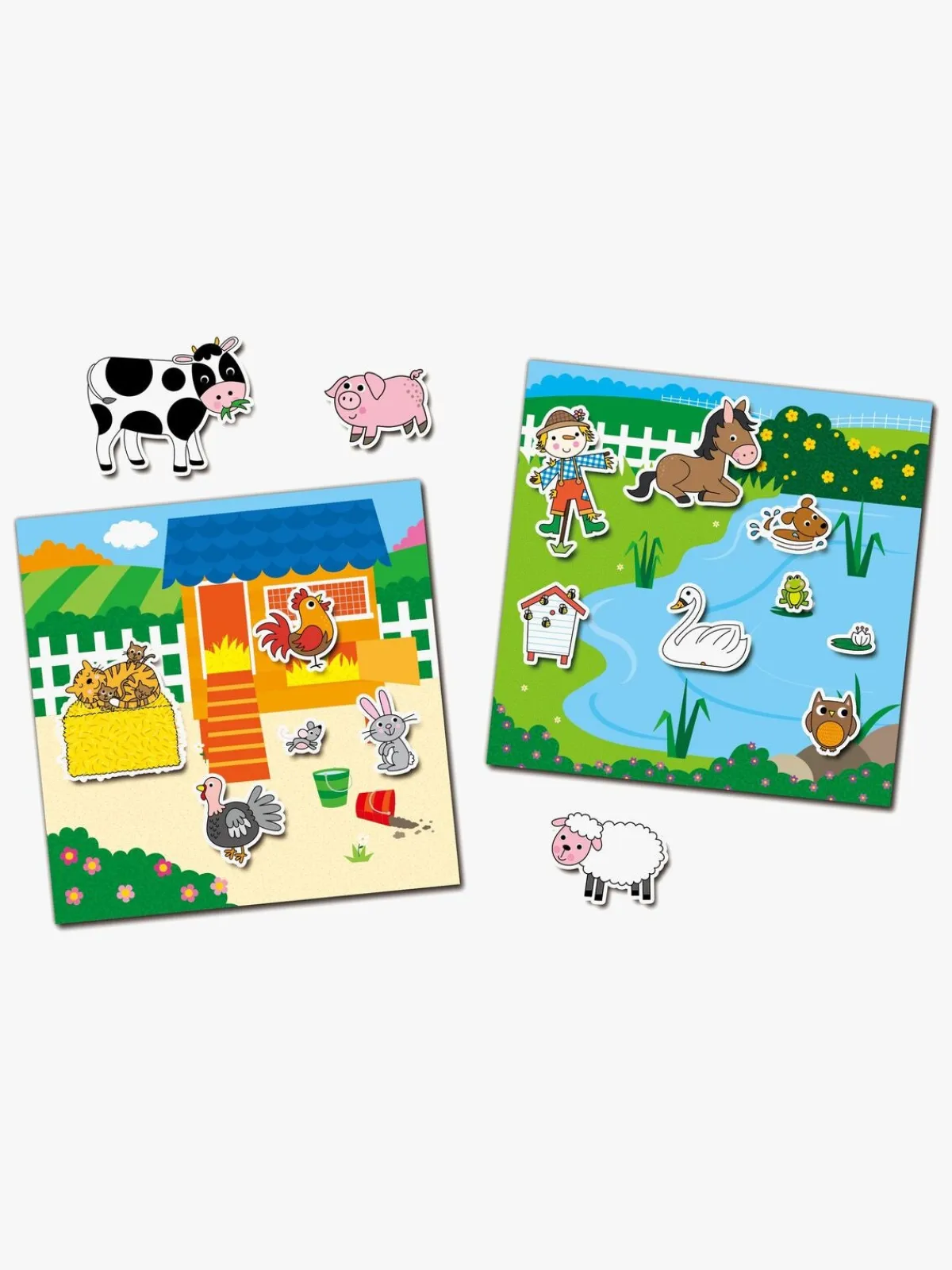 Kreativt Legetøj|Galt Klistermærkebog Genanvendelig Bondegård