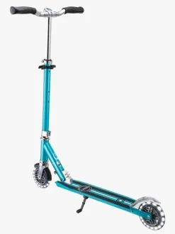 Globber Løbehjul-Flow Element Lights Chrome Finish Løbehjul, Aqua Blue