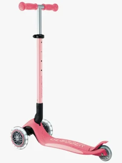 Globber Løbehjul-Primo Sammenklappelig Plus Lights V2 Trehjulet Løbehjul, Coral Pink