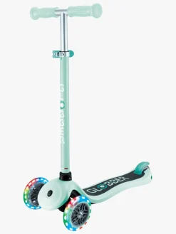 Globber Løbehjul-Primo Sammenklappelig Lights V2 Trehjulet Løbehjul, Pestel Mint