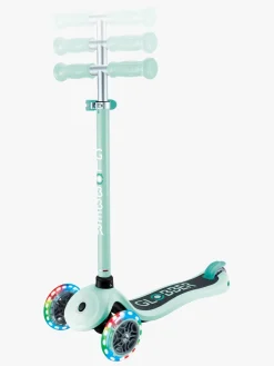 Globber Løbehjul-Primo Sammenklappelig Lights V2 Trehjulet Løbehjul, Pestel Mint