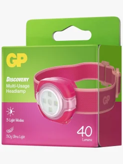 Friluftsliv|GPBatterier GP Discovery Everybody Pandelampe, Lyserød