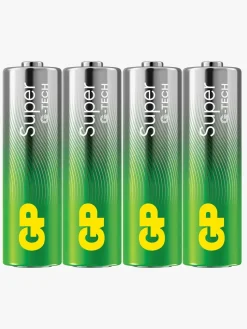 Elektronik & Media|GPBatterier GP Super Alkaline G-TECH AA/LR6 Batterier 4-Pak