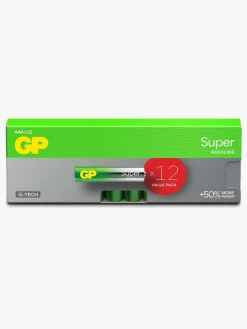 Elektronik & Media|GPBatterier GP Super Alkaline G-TECH AAA/LR03 Batterier 12-Pak