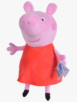 Dukker & Bamser|PeppaPig Gurli Gris Bamse, 33cm Rød/Lyserød