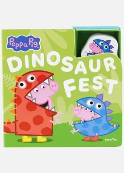 Bøger|PeppaPig Gurli Gris Bog med Træfigurer - Dinosaurfest