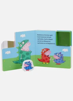 Bøger|PeppaPig Gurli Gris Bog med Træfigurer - Dinosaurfest