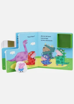Bøger|PeppaPig Gurli Gris Bog med Træfigurer - Dinosaurfest