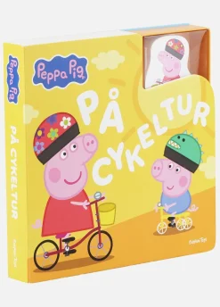 PeppaPig Bøger-Gurli Gris Bog med Træfigurer - På Cykeltur