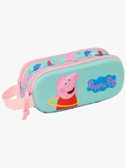 Kreativt Legetøj|PeppaPig Gurli Gris 3D Dobbelt Penalhus, Lyserød/Grøn