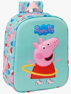 Tasker|PeppaPig Gurli Gris 3D Mini Rygsæk 6L, Lyserød/Grøn