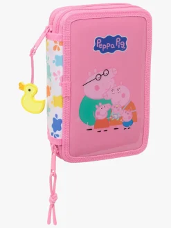 PeppaPig Kreativt Legetøj-Gurli Gris  Fyldt Dobbelt Penalhus 29 Dele, Baby Pig