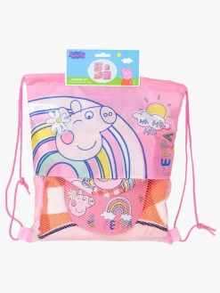 Uv & Strand|PeppaPig Gurli Gris Håndklæde Gymnastikpose & Kasket Sæt, Pink