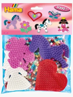 Kreativt Legetøj|Hama Perleplader og Perler 3000 Stk.