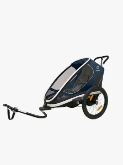 Aktivitetsvogne|Hamax Outback One Reclining Cykelanhænger, Navy/White Blå