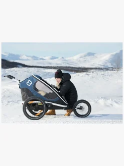 Aktivitetsvogne|Hamax Outback Reclining Cykelanhænger, Navy/White Blå