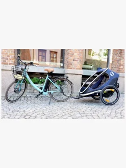 Aktivitetsvogne|Hamax Outback Reclining Cykelanhænger, Navy/White Blå