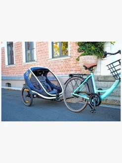 Aktivitetsvogne|Hamax Outback Reclining Cykelanhænger, Navy/White Blå