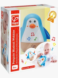 Trælegetøj|Babylegetøj|Hape Penguin Musical Wobbler Trælegetøj