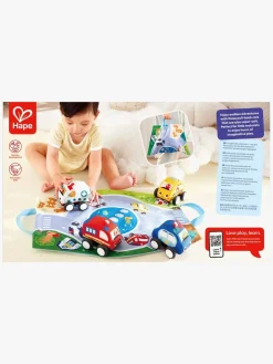 Hape Legetøjsbiler & -Fartøjer-Pull-Back Soft Bilsæt