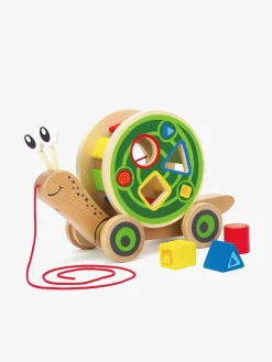 Hape Trælegetøj-Træklegetøj Snail