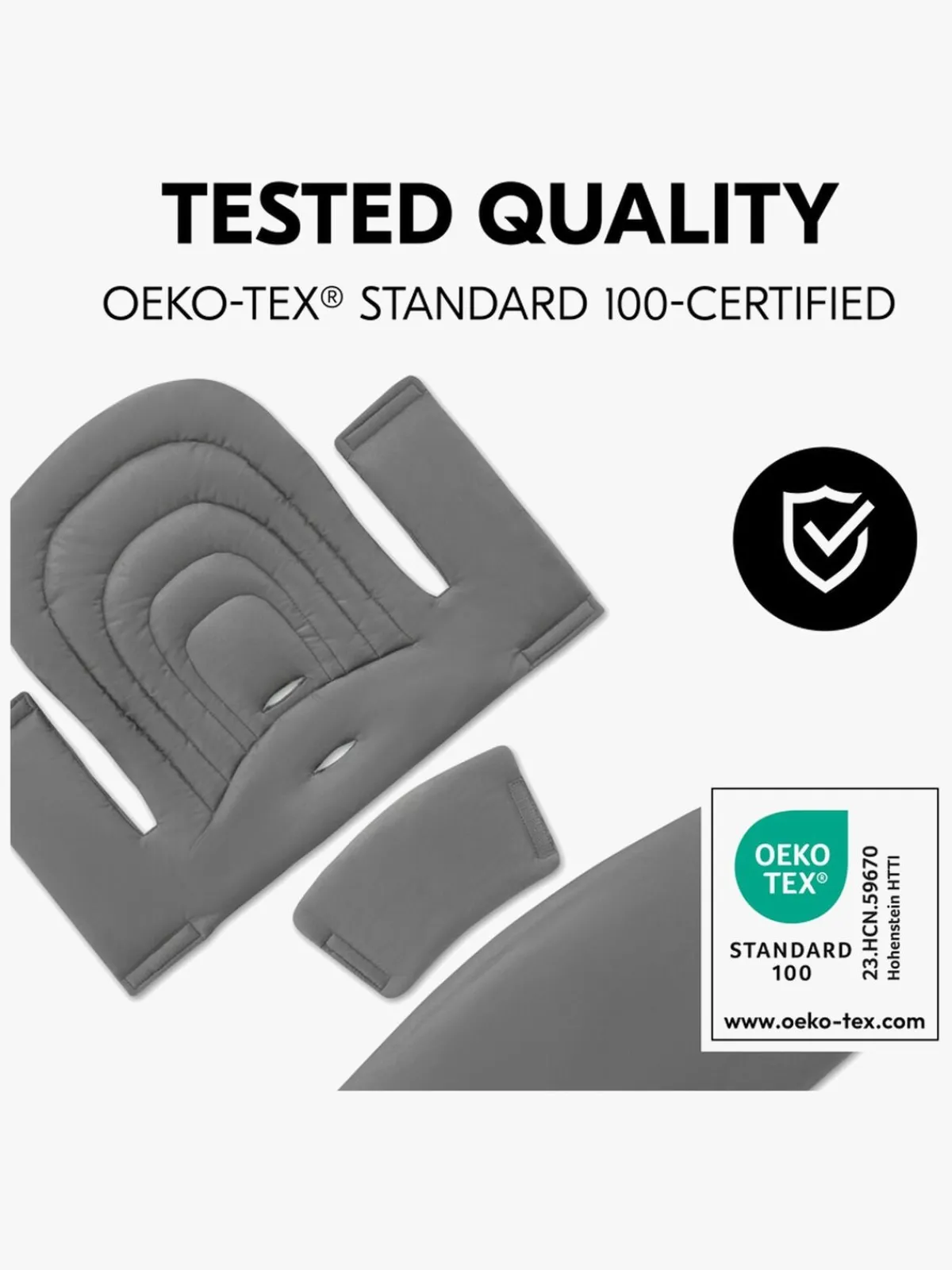 Højstole & Tilbehør|Hauck Babysæt Hynde, Dark Grey