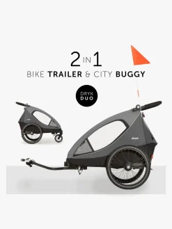 Hauck Aktivitetsvogne-Dryk Duo Cykelanhænger, Grey
