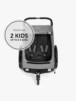 Hauck Aktivitetsvogne-Dryk Duo Cykelanhænger, Grey