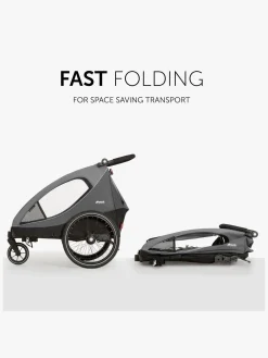 Hauck Aktivitetsvogne-Dryk Duo Cykelanhænger, Grey