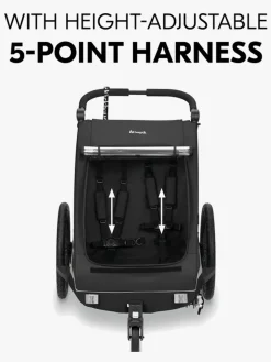 Aktivitetsvogne|Hauck Dryk Duo Plus Cykelanhænger, Black Sort