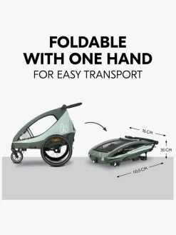 Aktivitetsvogne|Hauck Dryk Duo Plus Cykelanhænger, Dark Green Grøn